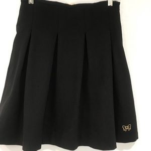 ❄️FixAtelier Women’s Black Lined StretchyPleated Jersey Mini Skirt, S